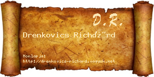 Drenkovics Richárd névjegykártya
