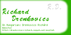 richard drenkovics business card